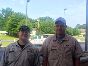 Construction Department Promotions Bo Cowart, Support Crew Leadman (left) and Johnny Robinson, Water Foreman (right)